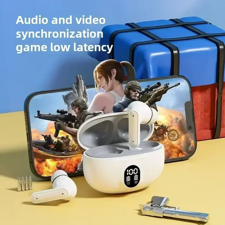 TWS Wireless Bluetooth Earphones with Microphone, Noise Reduction & High-Fidelity Bass