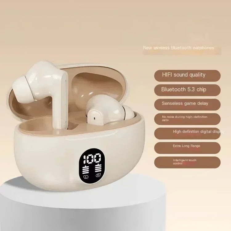 TWS Wireless Bluetooth Earphones with Microphone, Noise Reduction & High-Fidelity Bass