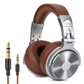 Wired Over-Ear Studio Monitor Headphones with Microphone for DJ & Audio Use
