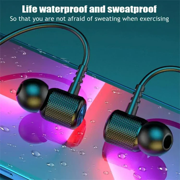 Magnetic Bluetooth Neckband Earphones with Water-Resistant Sports Design