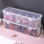 5-Compartment Plastic Hair Accessories & Jewelry Organizer Box