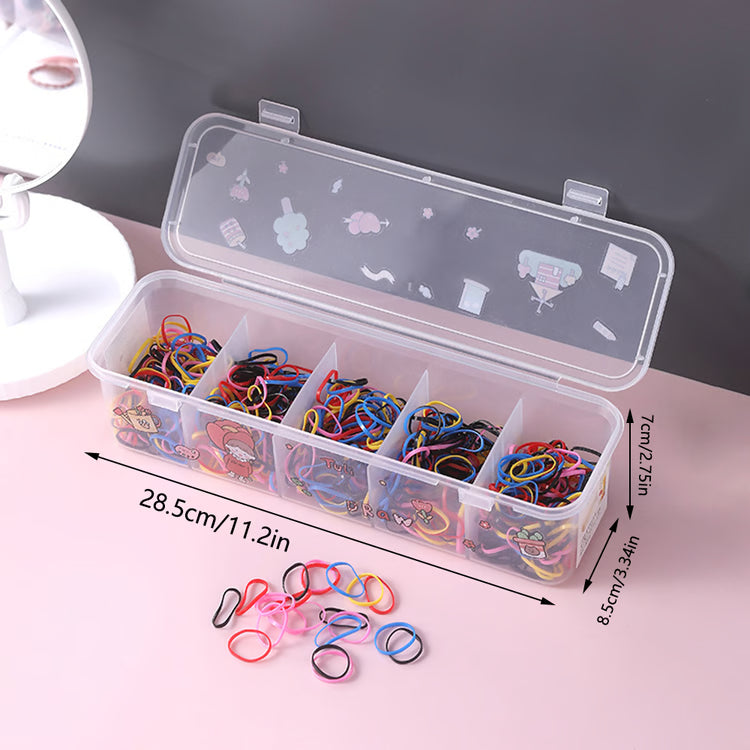5-Compartment Plastic Hair Accessories & Jewelry Organizer Box