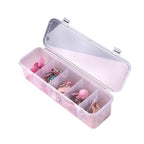 5-Compartment Plastic Hair Accessories & Jewelry Organizer Box