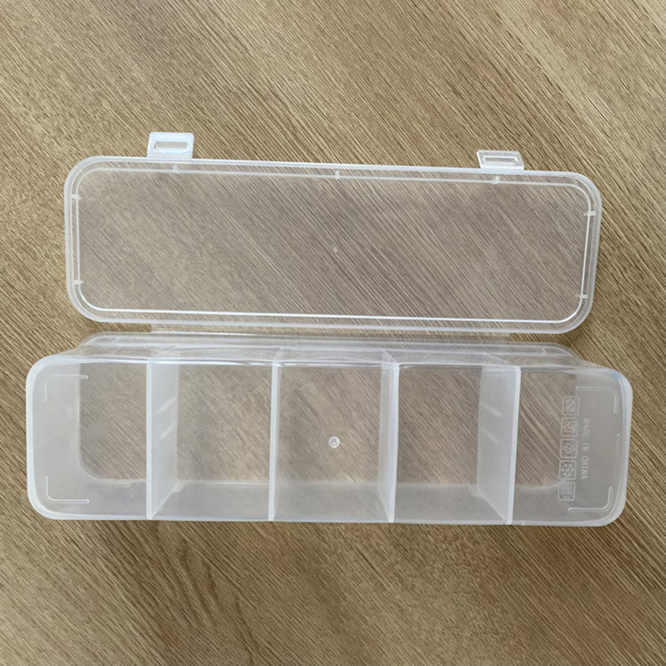 5-Compartment Plastic Hair Accessories & Jewelry Organizer Box