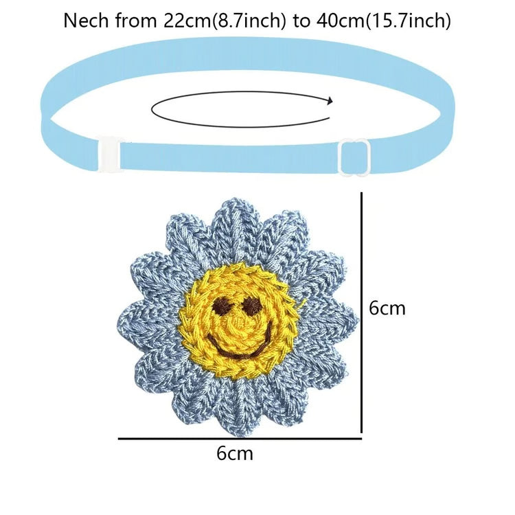 Hand-Knitted Smile Flower Accessories for Pets
