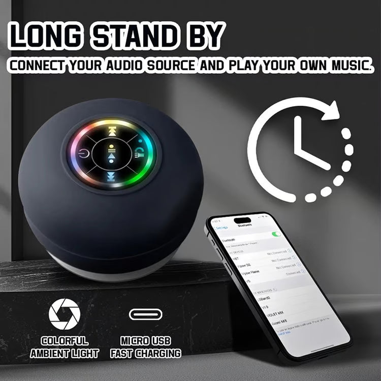 Portable Bluetooth Speaker Waterproof Mini Wireless Speaker with Suction Cup