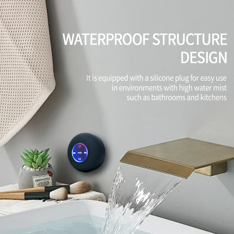Portable Bluetooth Speaker Waterproof Mini Wireless Speaker with Suction Cup