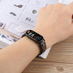 Diamond Quick-Release Metal Watch Band Adjustable Bracelet Strap