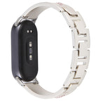 Diamond Quick-Release Metal Watch Band Adjustable Bracelet Strap