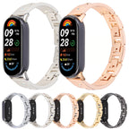 Diamond Quick-Release Metal Watch Band Adjustable Bracelet Strap