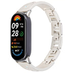 Diamond Quick-Release Metal Watch Band Adjustable Bracelet Strap
