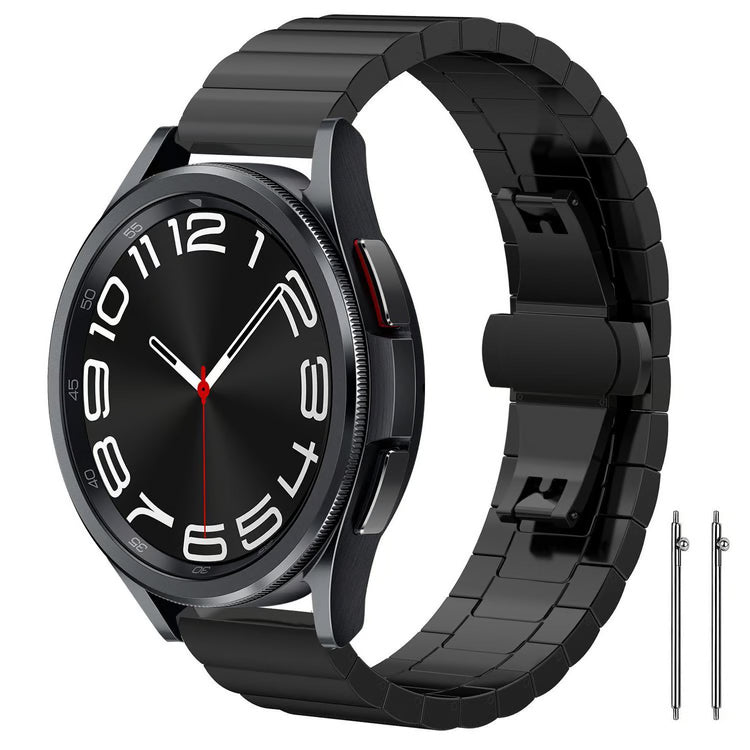 20mm Stainless Steel Bamboo Link Watch Band for Smartwatches