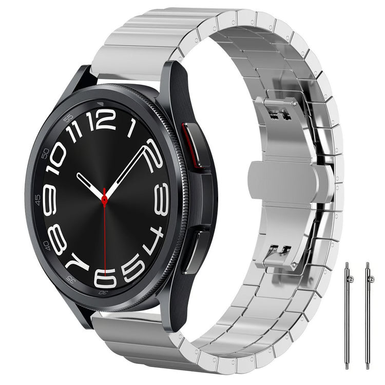 20mm Stainless Steel Bamboo Link Watch Band for Smartwatches