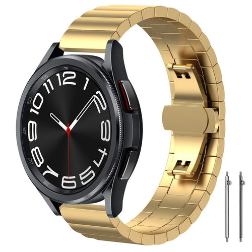 20mm Stainless Steel Bamboo Link Watch Band for Smartwatches