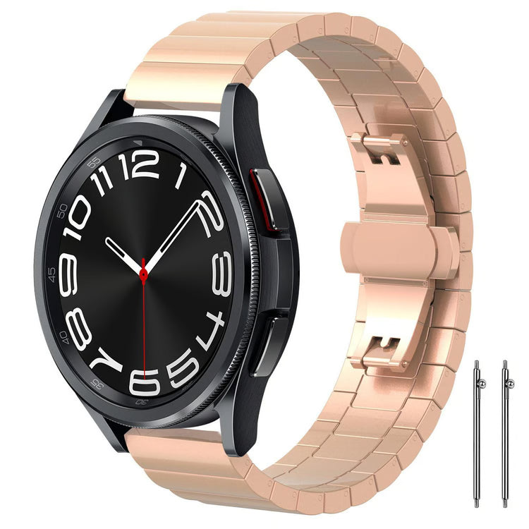 20mm Stainless Steel Bamboo Link Watch Band for Smartwatches