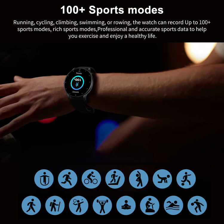 Bluetooth Smart Watch with Waterproof Design, Activity Tracking & Smart Features