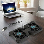 Laptop Cooling Pad with USB Fans &amp; Foldable Portable Stand