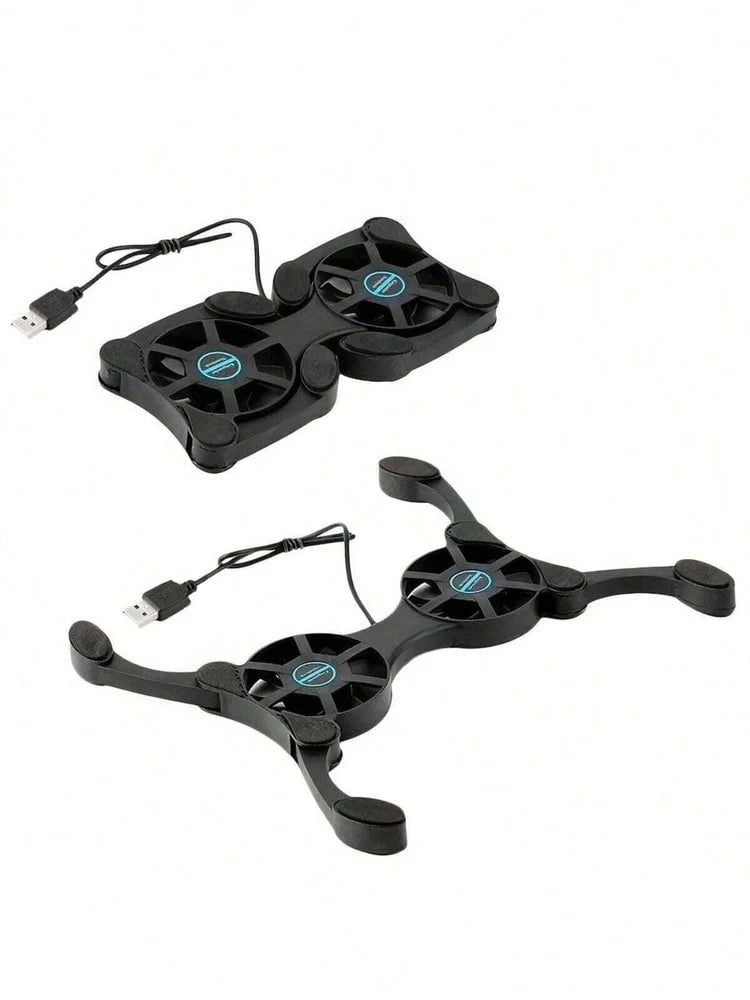Laptop Cooling Pad with USB Fans &amp; Foldable Portable Stand