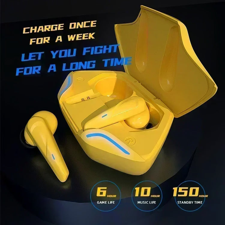 TWS Wireless Headphones with Low-Latency Gaming Mode & High-Fidelity Bass