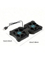 Laptop Cooling Pad with USB Fans &amp; Foldable Portable Stand