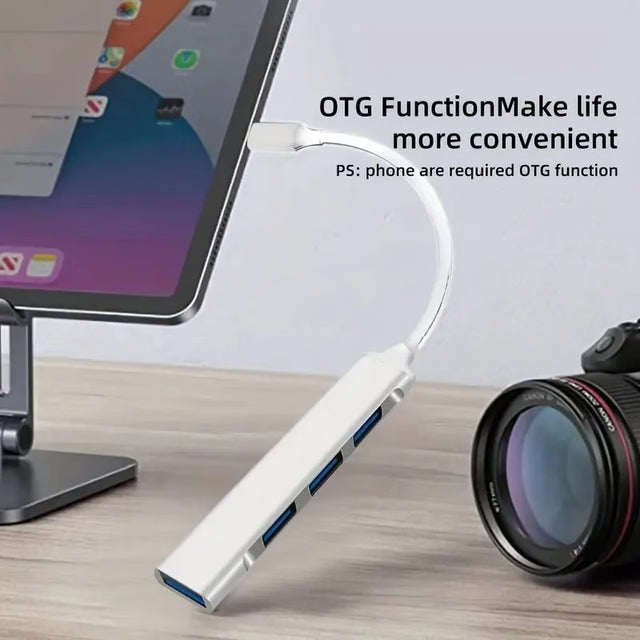 4 Port Type-C USB Hub Splitter Adapter